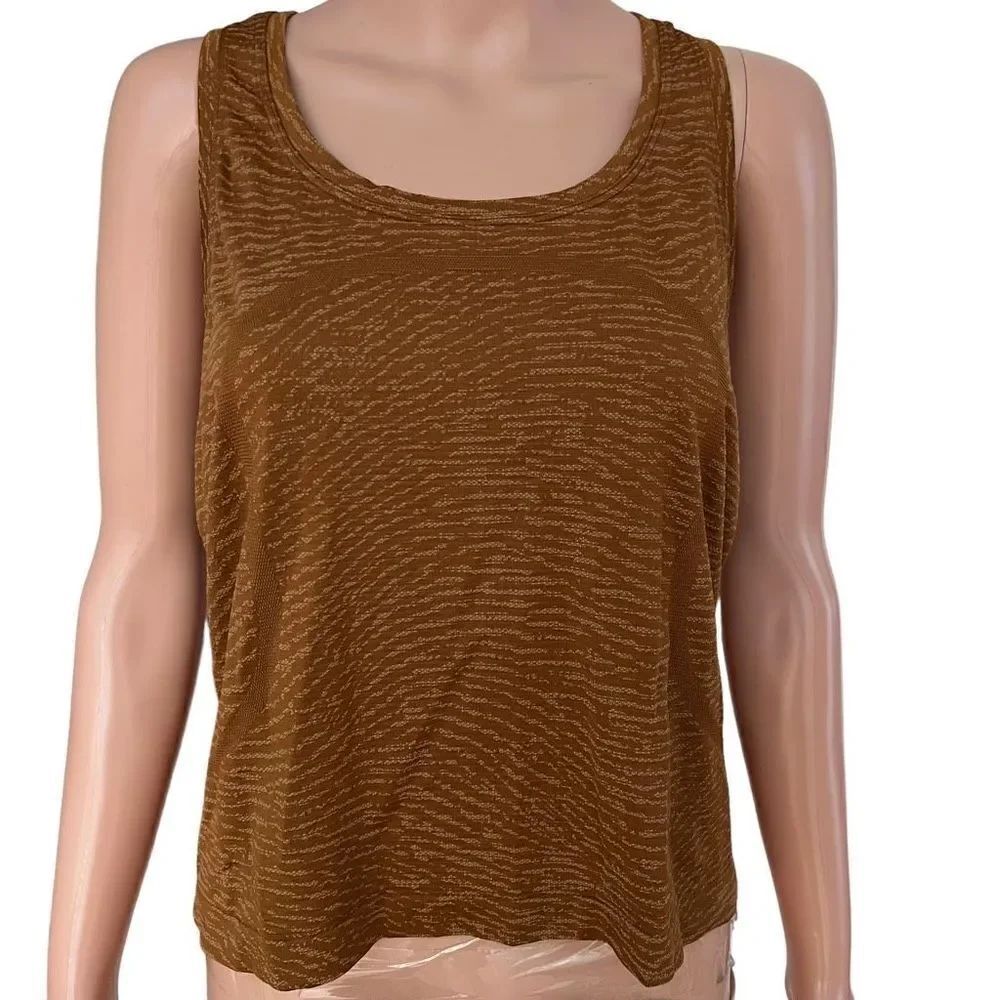 Lululemon Brown/Beige Printed Racerback Tank - Size 10